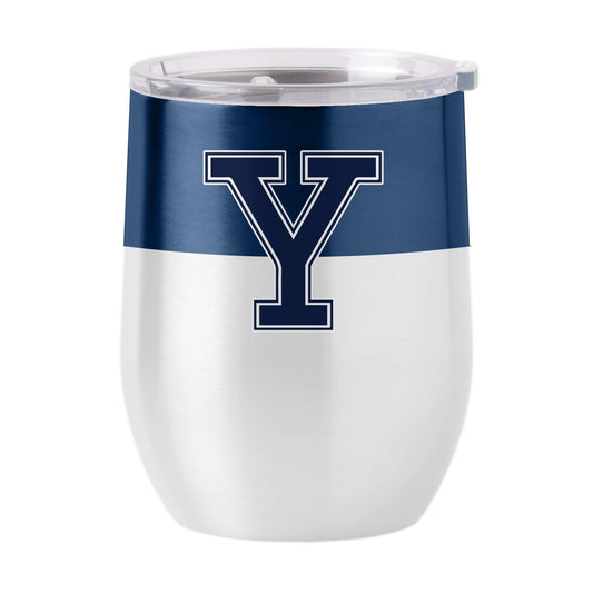 Yale 16oz Colorblock Stainless Curved Beverage - Logo Brands - Flyclothing LLC