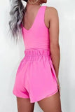 Drawstring Wide Strap Romper - Trendsi