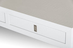 21" White Crocodile Mdf And Steel Desk - Homeroots