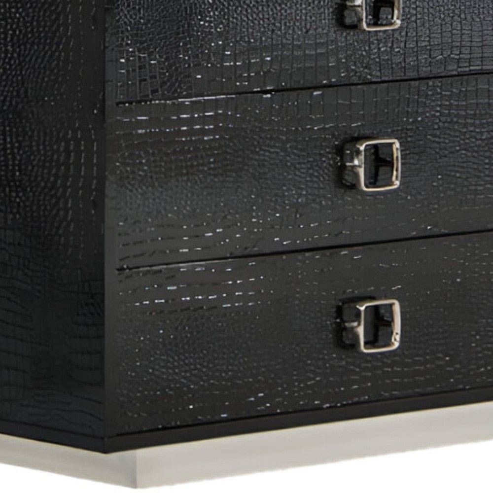 63" Black Six Drawer Double Dresser - Homeroots - Flyclothing LLC
