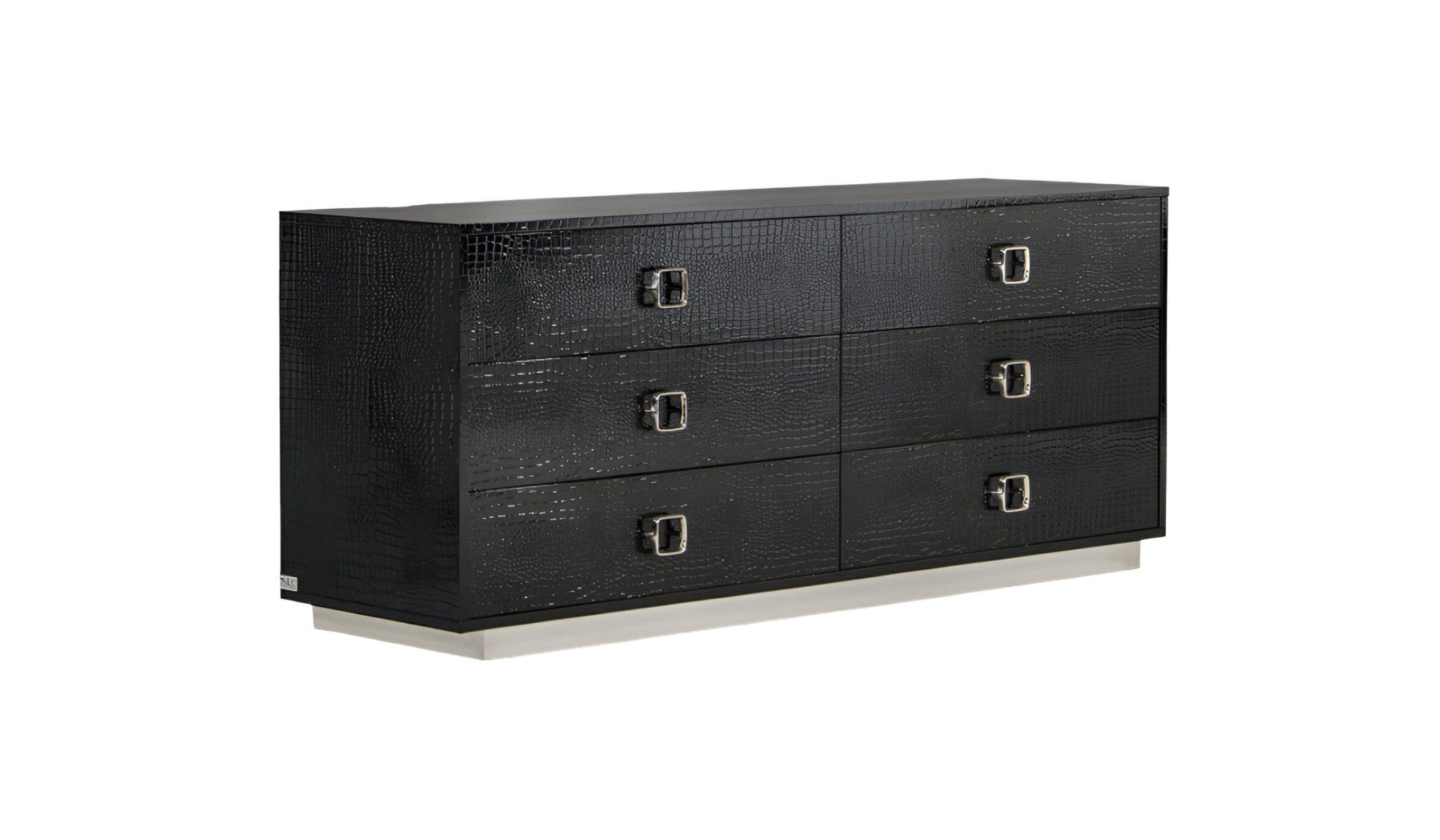 63" Black Six Drawer Double Dresser - Homeroots - Flyclothing LLC