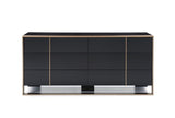29" Black And Brushed Bronze Dresser - Homeroots