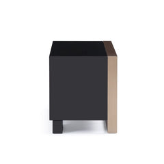 20" Black Two Drawers Nightstand - Homeroots