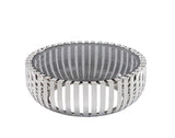 14" Glass And Stainless Steel Round Coffee Table - Homeroots