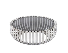 14" Glass And Stainless Steel Round Coffee Table - Homeroots