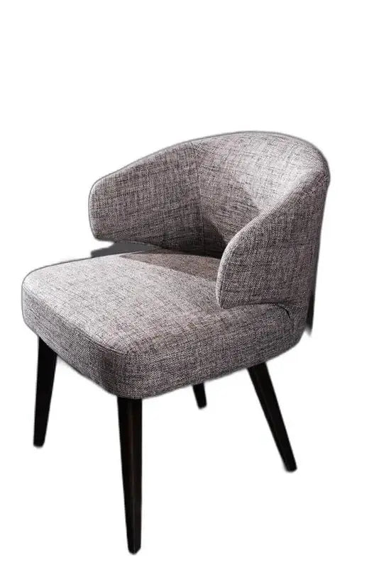 Gray And Black Upholstered Fabric Wing Back Dining Arm Chair - Homeroots - Flyclothing LLC