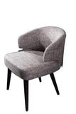 Gray And Black Upholstered Fabric Wing Back Dining Arm Chair - Homeroots
