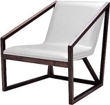 27" Gray And Brown Faux Leather Lounge Chair - Homeroots - Flyclothing LLC