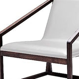 27" Gray And Brown Faux Leather Lounge Chair - Homeroots - Flyclothing LLC