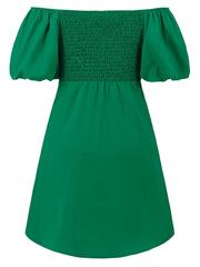 Cutout Twisted Off-Shoulder Short Sleeve Dress - Trendsi