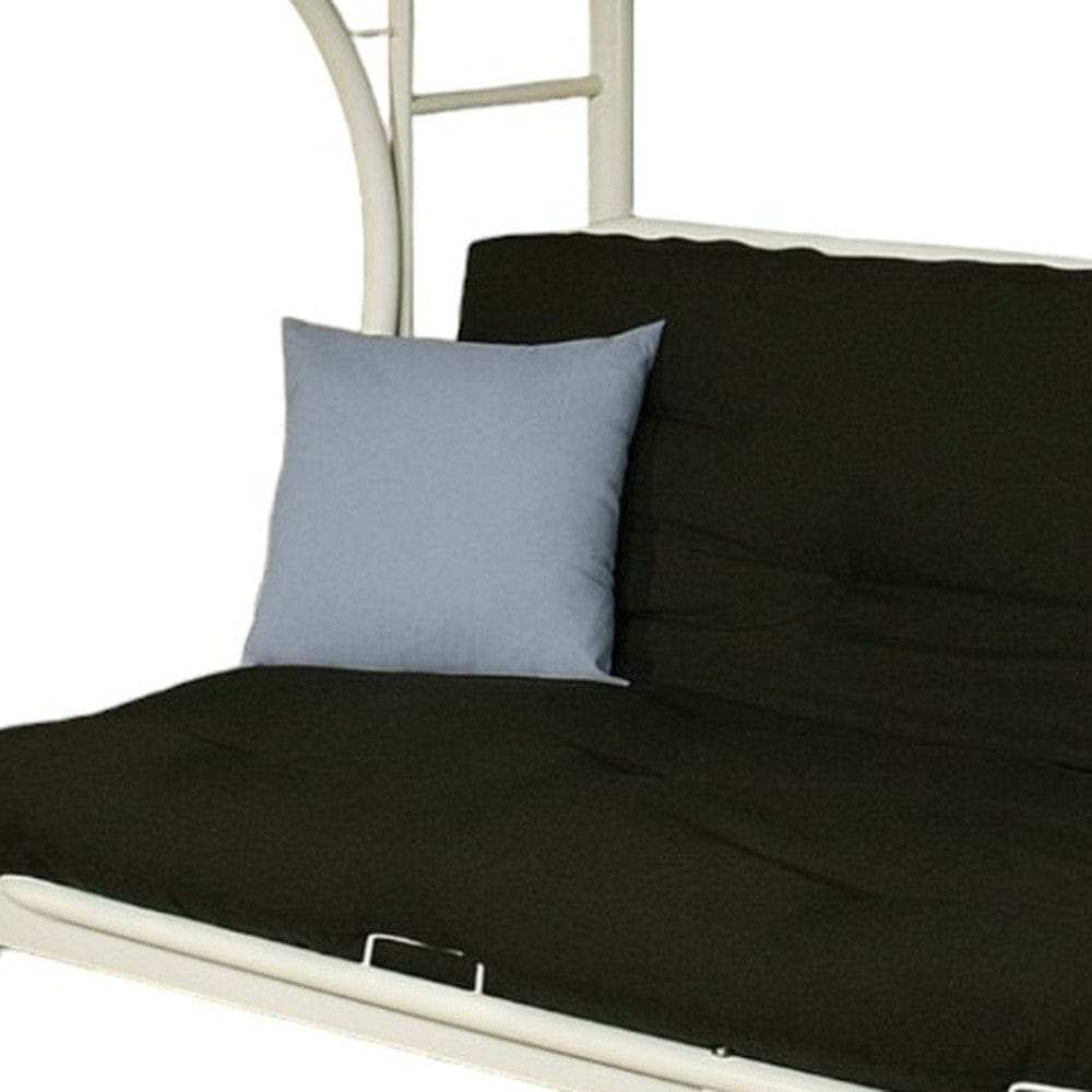 White Twin Contemporary Metal Bunk Bed - Homeroots - Flyclothing LLC