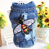 Designer Dog Clothes Small Dog Denim Jacket Coat Cat Costume Puppy Jeans Vest Spring Clothing - My Store - Flyclothing LLC
