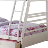 White Full Transitional Bunk Bed - Homeroots