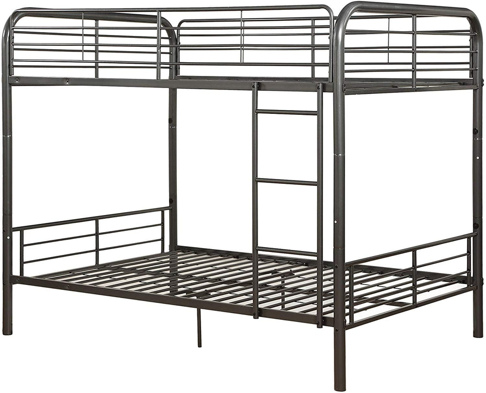 79" X 57" X 65" Gunmetal Metal Tube Full Over Full Bunk Bed - Homeroots - Flyclothing LLC