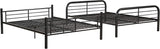 79" X 57" X 65" Gunmetal Metal Tube Full Over Full Bunk Bed - Homeroots