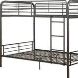 79" X 57" X 65" Gunmetal Metal Tube Full Over Full Bunk Bed - Homeroots - Flyclothing LLC