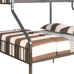 83" X 63" X 60" Gunmetal Twin Xl Over Queen Bunk Bed - Homeroots
