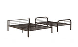 79" X 57" X 63" Twin Over Full Sandy Black Metal Tube Bunk Bed - Homeroots