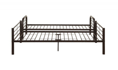 79" X 57" X 63" Twin Over Full Sandy Black Metal Tube Bunk Bed - Homeroots