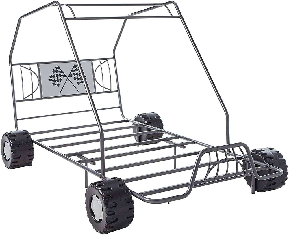 Steel Twin Gunmetal Bed - Homeroots - Flyclothing LLC