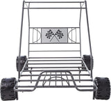 Steel Twin Gunmetal Bed - Homeroots