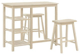 43" Beige Solid Wood Console Table - Homeroots