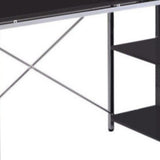 47" Black and Silver Computer Desk - Homeroots