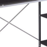 47" Black and Silver Computer Desk - Homeroots