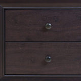 22" Espresso Two Drawers Solid Wood Nightstand - Homeroots - Flyclothing LLC