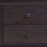 22" Espresso Two Drawers Solid Wood Nightstand - Homeroots - Flyclothing LLC