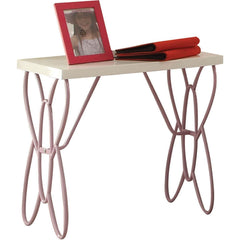 22" Lilac And White Rectangular Nightstand With Top - Homeroots