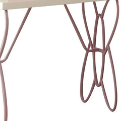 22" Lilac And White Rectangular Nightstand With Top - Homeroots