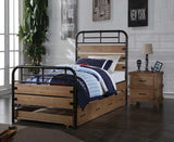 Brown and Black Solid Wood Twin Bed Frame - Homeroots - Flyclothing LLC