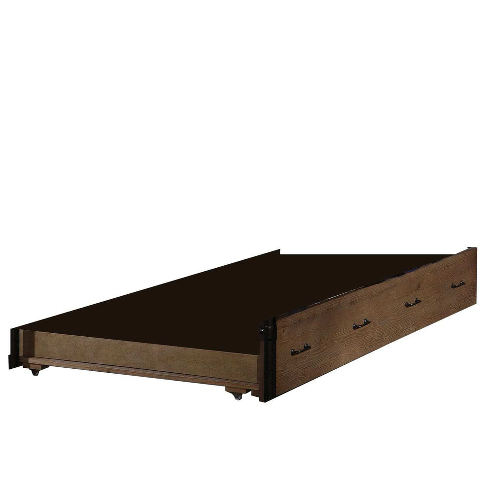 Brown and Black Solid Wood Twin Bed Frame - Homeroots - Flyclothing LLC