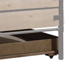 Brown and Black Solid Wood Twin Bed Frame - Homeroots