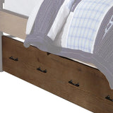 Brown and Black Solid Wood Twin Bed Frame - Homeroots