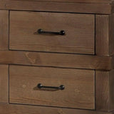 23" Brown Two Drawers Metal Nightstand - Homeroots - Flyclothing LLC