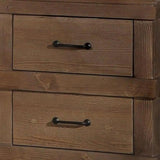 23" Brown Two Drawers Metal Nightstand - Homeroots