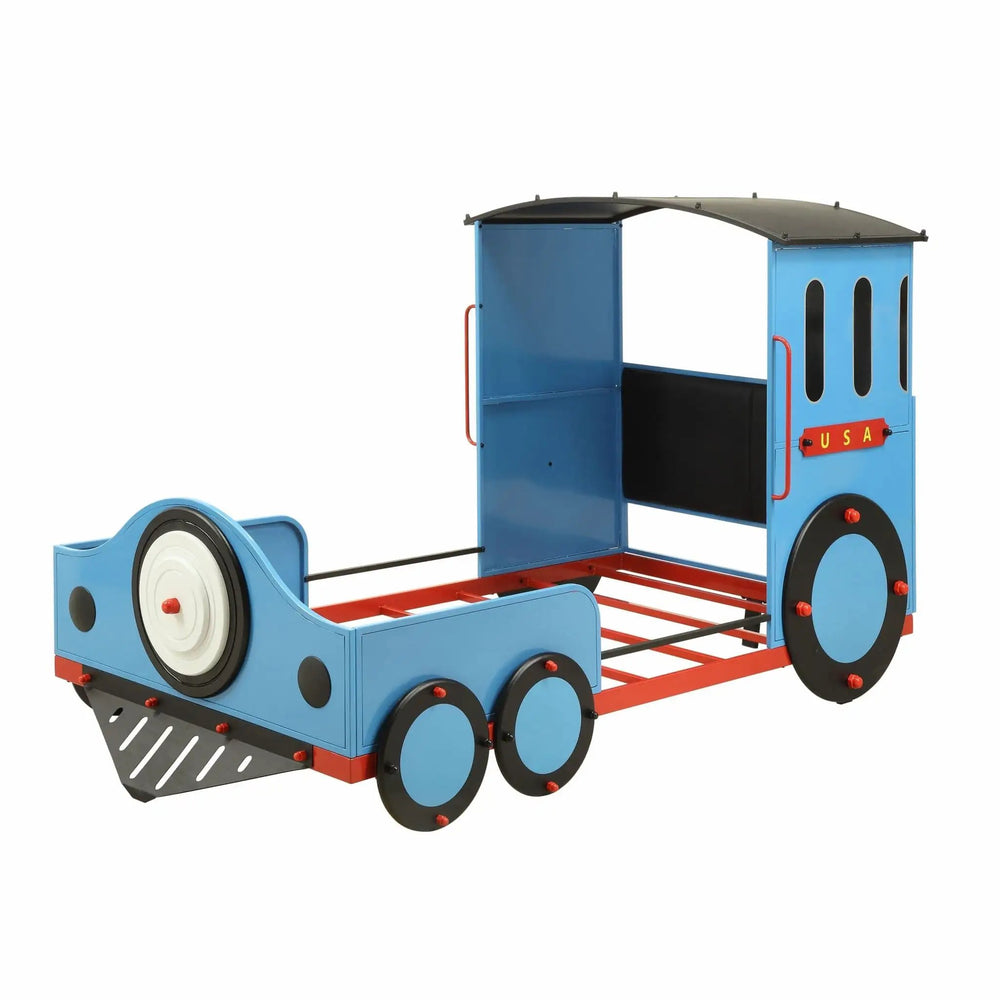 Steel Twin Red White and Blue Bed - Homeroots