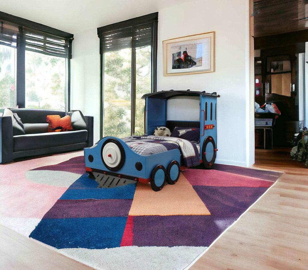 Steel Twin Red White and Blue Bed - Homeroots - Flyclothing LLC