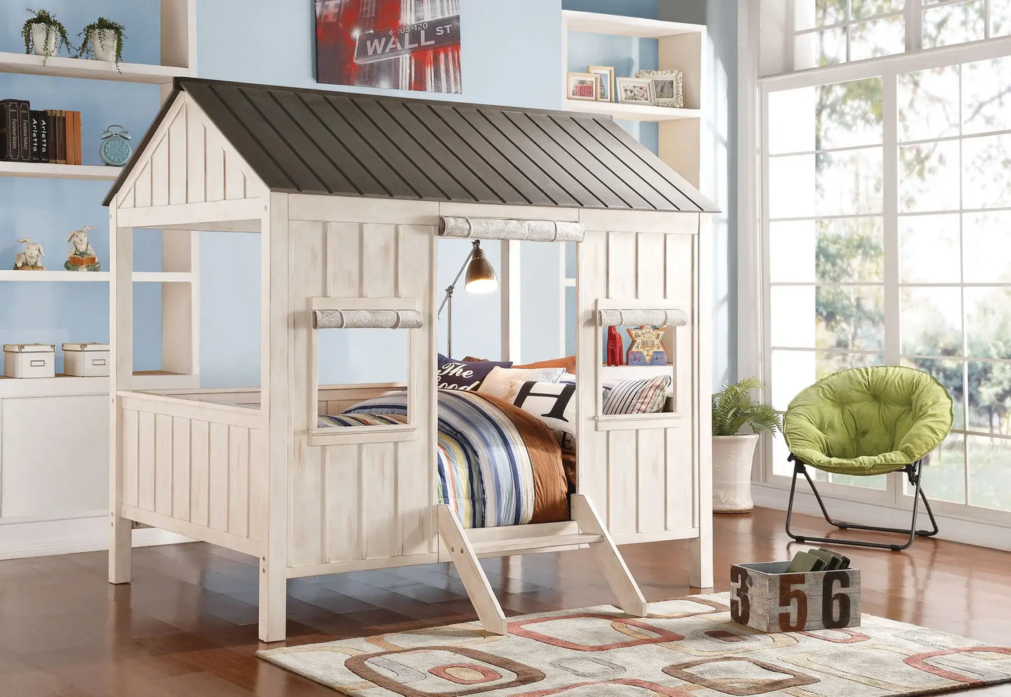 White Solid Wood Bed Frame - Homeroots - Flyclothing LLC