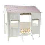 Pink and White Full Bed Frame - Homeroots - Flyclothing LLC