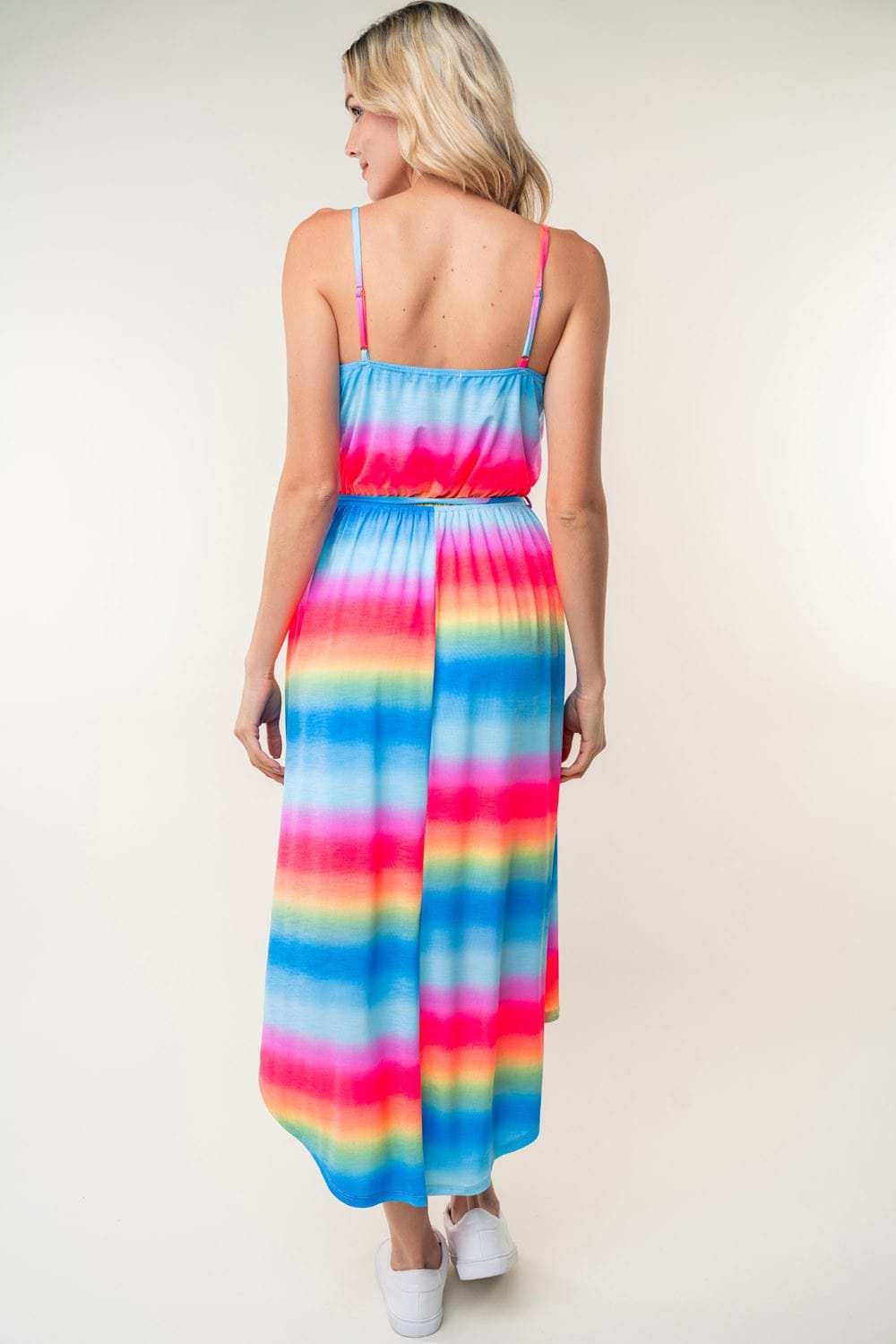 White Birch Full Size Ombre Striped Midi Cami Dress - Trendsi - Flyclothing LLC