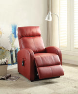 Faux Leather Power Motion Lift Recliner In Red - Homeroots - Flyclothing LLC