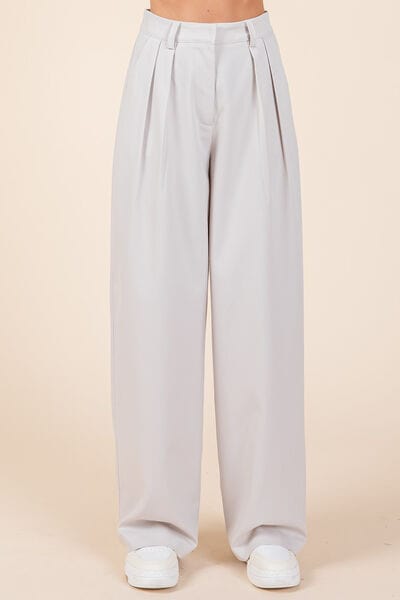 Mittoshop Pintuck Detail High Rise Pants - Trendsi