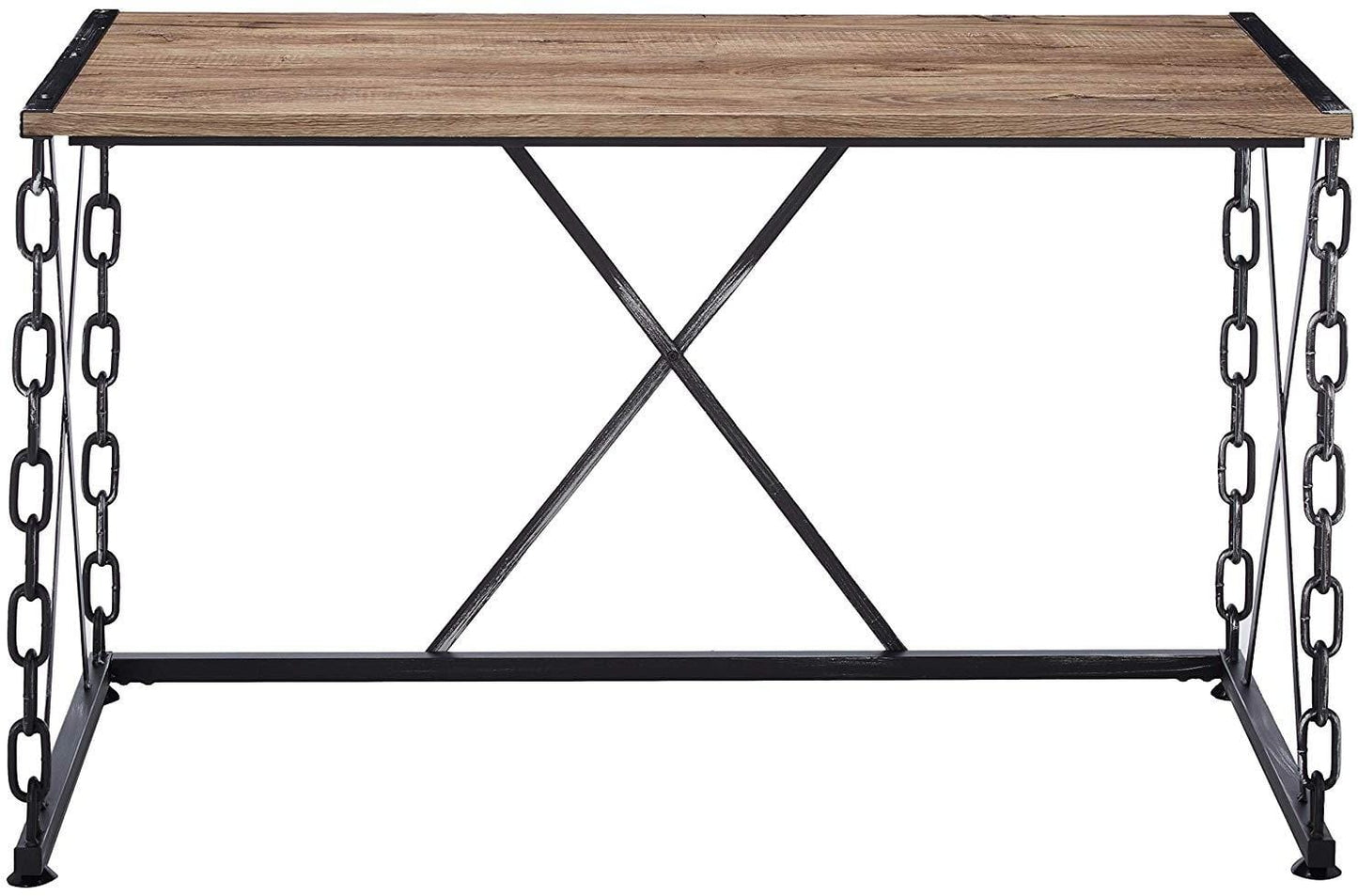 48" Brown and Black Computer Desk - Homeroots - Flyclothing LLC