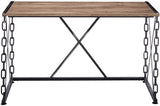 48" Brown and Black Computer Desk - Homeroots - Flyclothing LLC