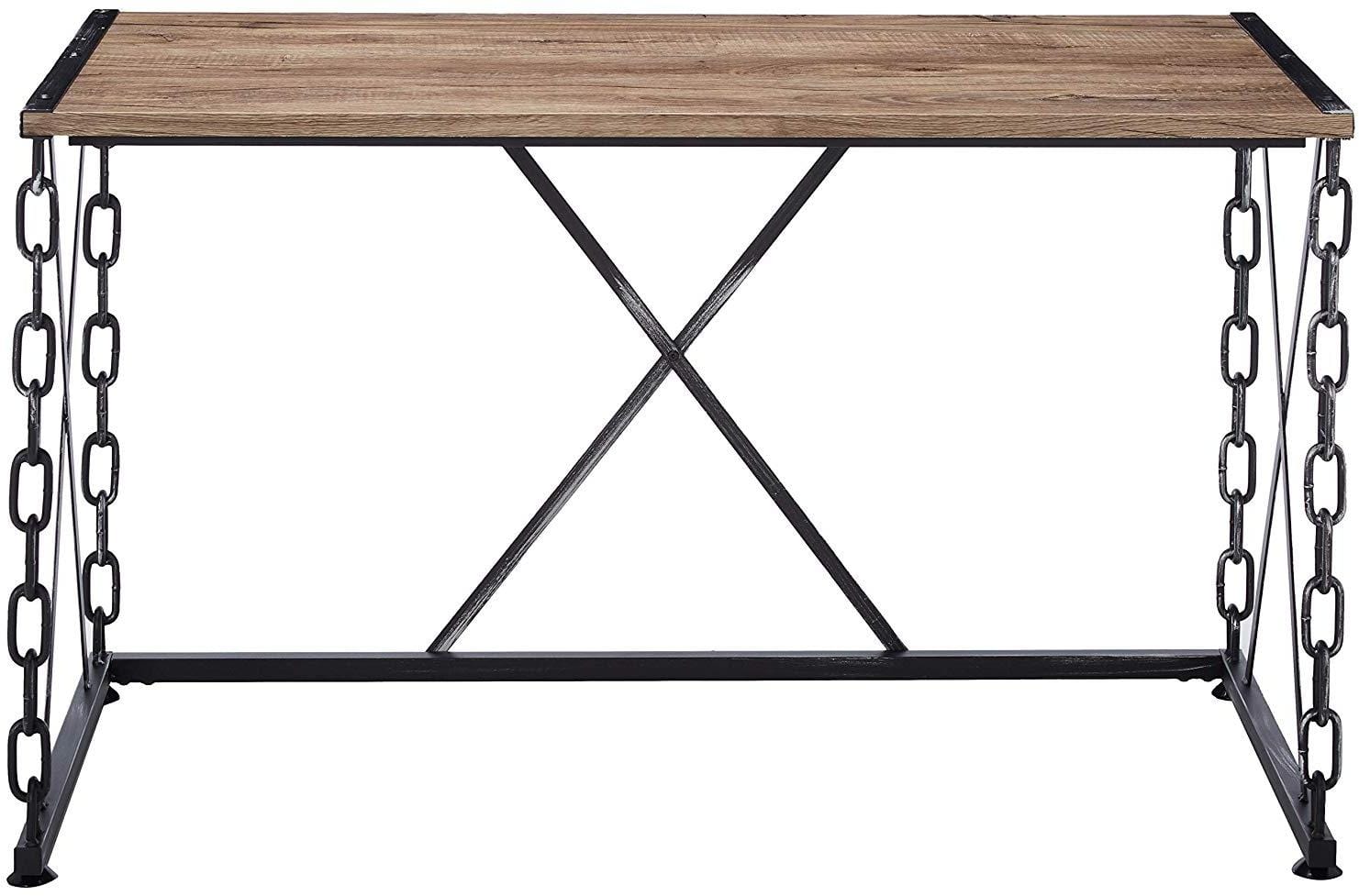 48" Brown and Black Computer Desk - Homeroots - Flyclothing LLC