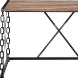 48" Brown and Black Computer Desk - Homeroots - Flyclothing LLC