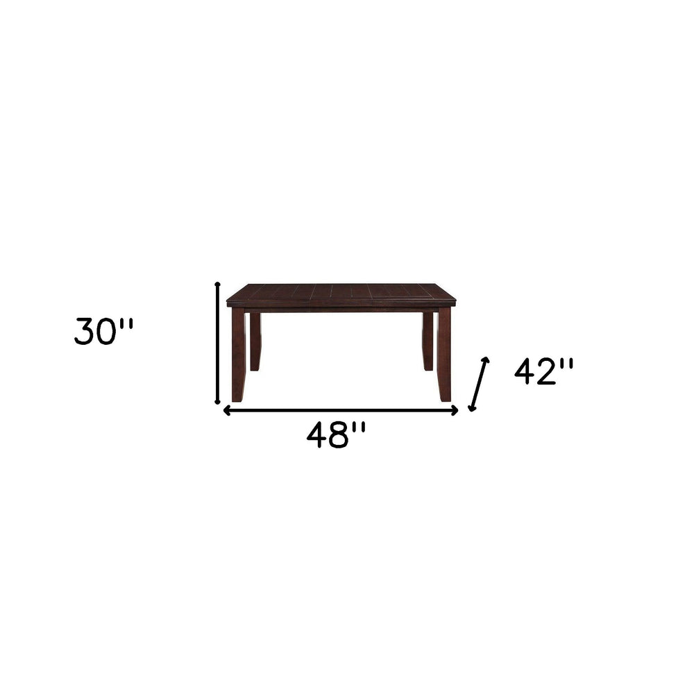 48" Dark Brown Solid Manufactured Wood Dining Table - Homeroots - Flyclothing LLC